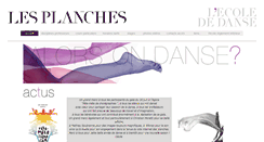Desktop Screenshot of lesplanchesdanse.fr