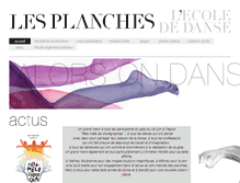 Tablet Screenshot of lesplanchesdanse.fr